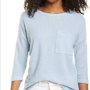 Bobeau Blue Waffle Weave Pocket Shirt Size XL